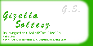 gizella soltesz business card